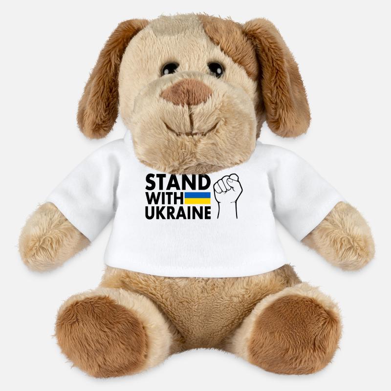 stand with ukraine - MiniFeet® Hund Helge - Weiß