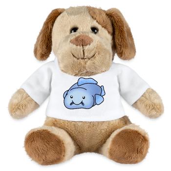 Blauer Blobfisch - MiniFeet® Hund Helge - Weiß - Vorne