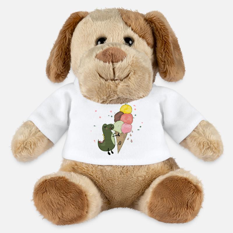 Dino mit Eis - MiniFeet® Hund Helge - Weiß