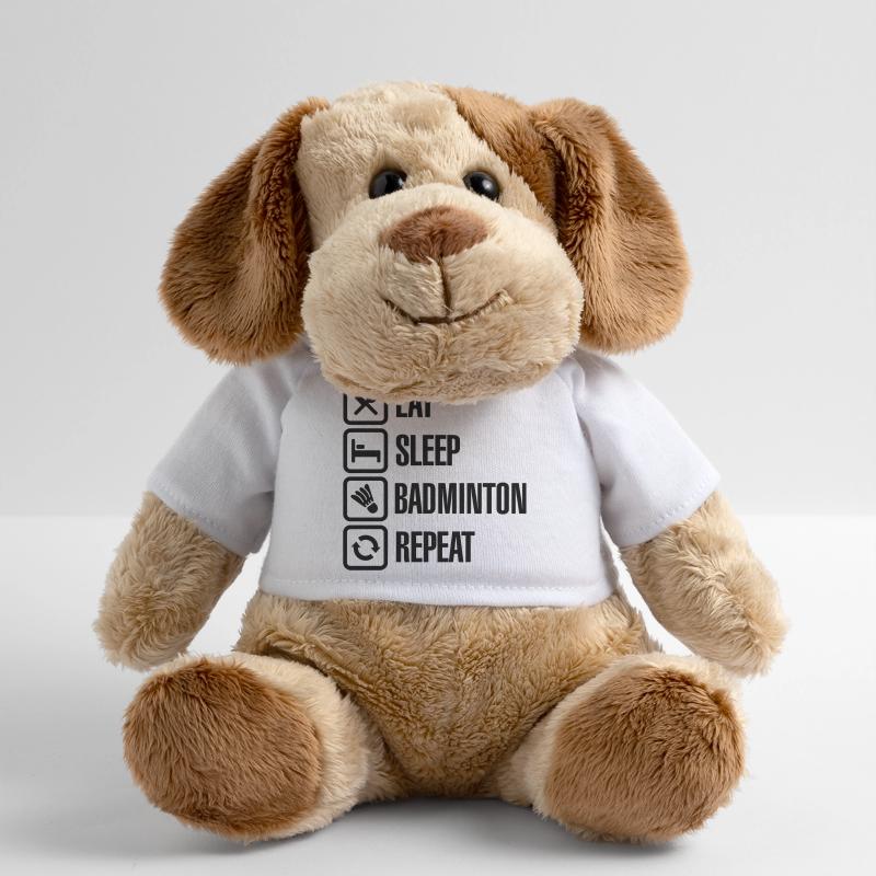 Eat Sleep Badminton Repeat Chien en peluche Helge MiniFeet®
