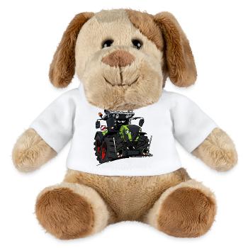 0927 C TRACTOR GREEN - MiniFeet® Dog Helge - white - Front