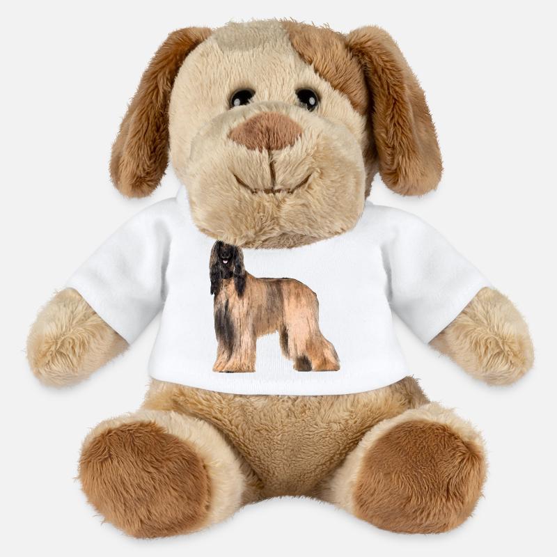 afghan - Chien en peluche Helge MiniFeet® - blanc