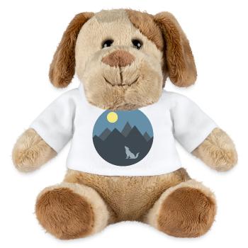 Landschaft Nachtsonne Mond Berge Natur - MiniFeet® Hund Helge - Weiß - Vorne