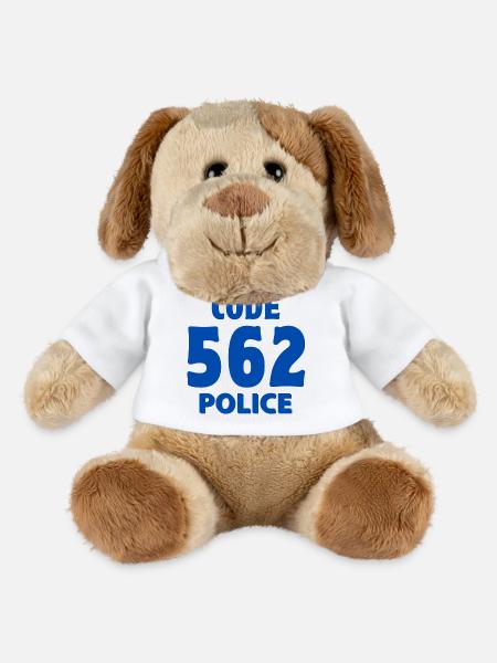 Polizist, ich bin Polizist, Gendarm - MiniFeet® Hund Helge - Weiß