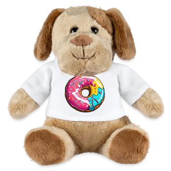 Donuts / Süßigkeit / Zuckerguss / Dessert / Gebäck - MiniFeet® Hund Helge - Weiß - Vorne