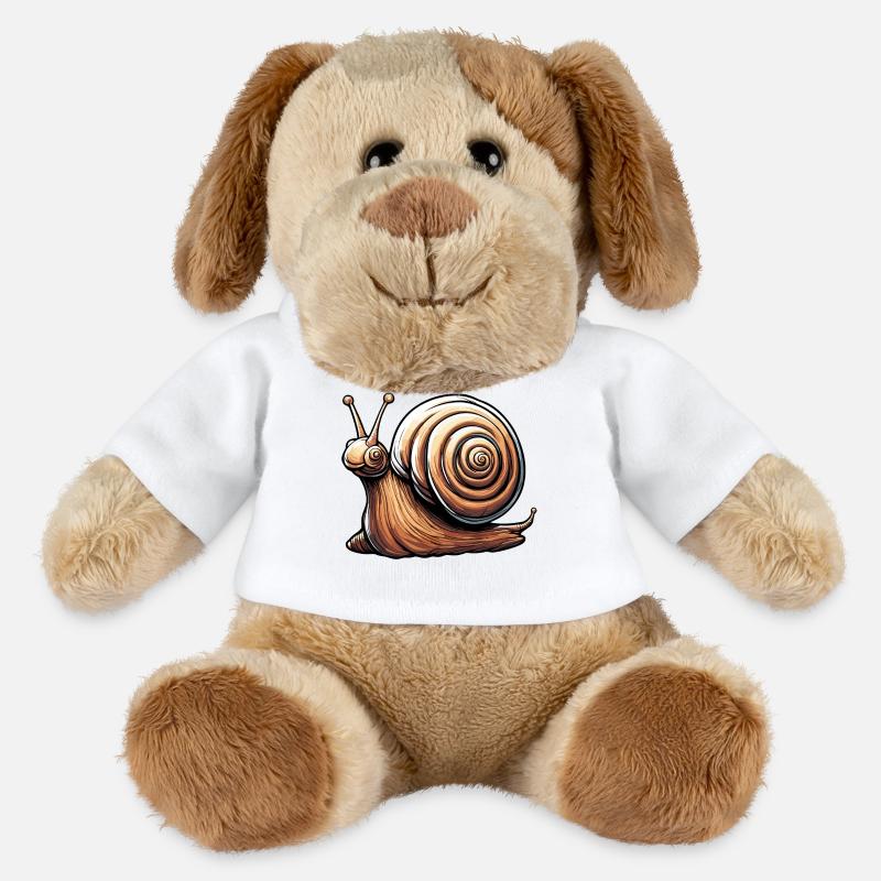 Schnecke / Tier / kriechen / Schleimig / langsam - MiniFeet® Hund Helge - Weiß