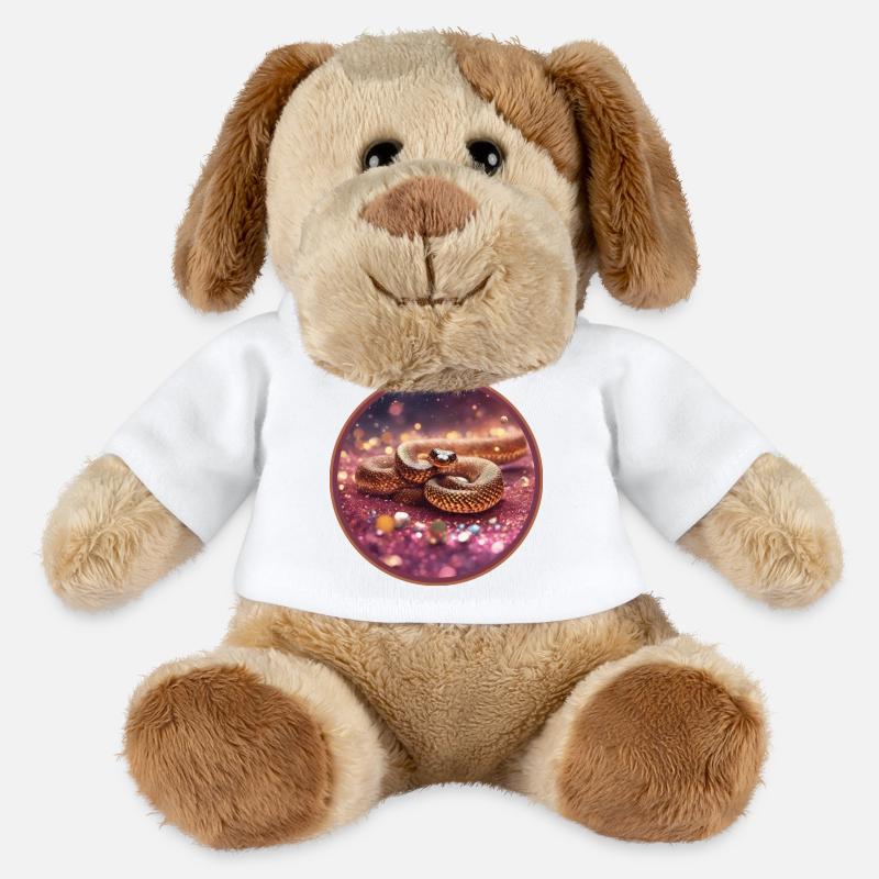 Schlange in Glitzer - MiniFeet® Hund Helge - Weiß