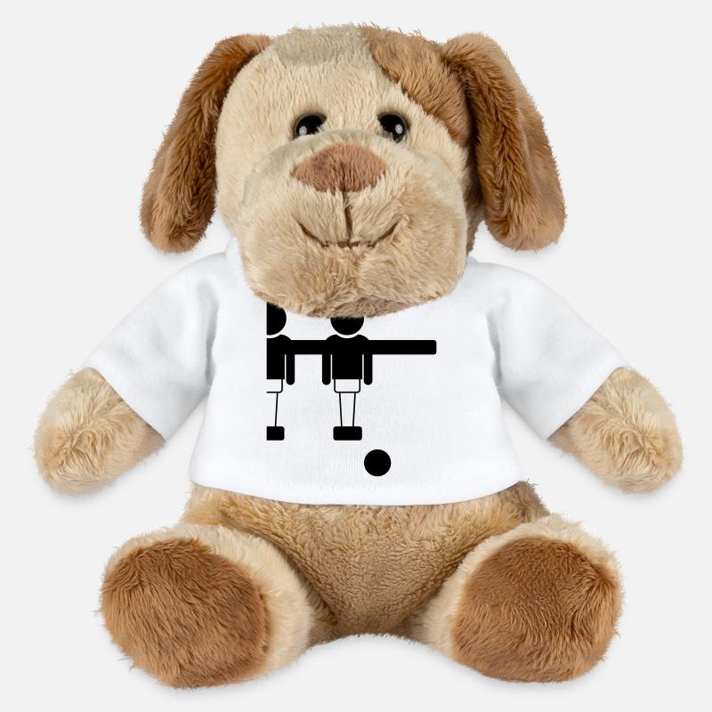 Retro Tischfussball Kicker Design - Goal Getter - MiniFeet® Hund Helge - Weiß