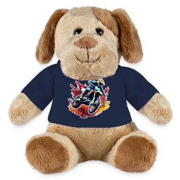 Biker / Motorrad Fahrer / Biker / Zweirad / Cross - MiniFeet® Hund Helge - French Navy - Vorne