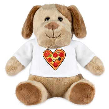 Pizza / Restauration rapide / Italienne / Margherita - Chien en peluche Helge MiniFeet® - blanc - Devant