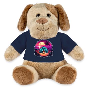 Forêt / Sauvage / Tente / Sauvage / Arbres / Vie - Chien en peluche Helge MiniFeet® - bleu marine - Devant