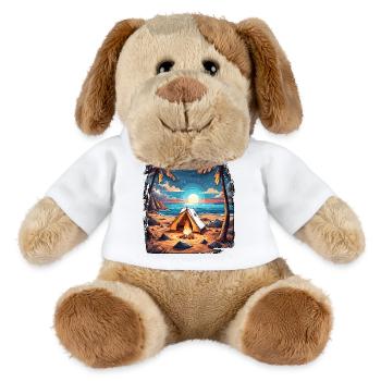 Forest / Wild / Tent / Wilderness / Trees / Life - MiniFeet® Dog Helge - white - Front
