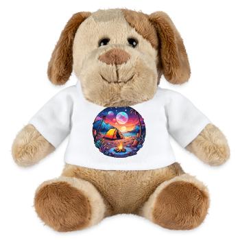 Forest / Wild / Tent / Wilderness / Trees / Life - MiniFeet® Dog Helge - white - Front