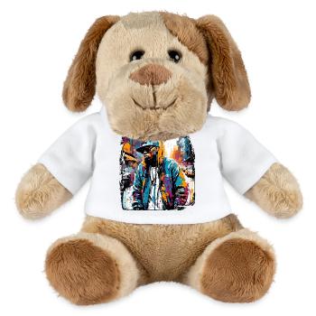 Rapper / Hip Hop / Song / Cool / Rhymes / Beat - MiniFeet® Dog Helge - white - Front