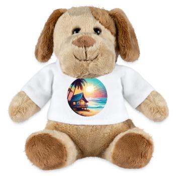 Lakeside House / Cabin / Lake / Mountains / Nature /Forest - MiniFeet® Dog Helge - white - Front