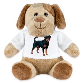 I love Rottweiler – Ich liebe Rottweiler - MiniFeet® Hund Helge - Weiß - Vorne