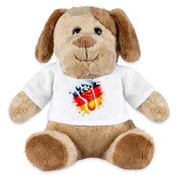 Empreinte de bébé - Chien en peluche Helge MiniFeet® - blanc - Devant
