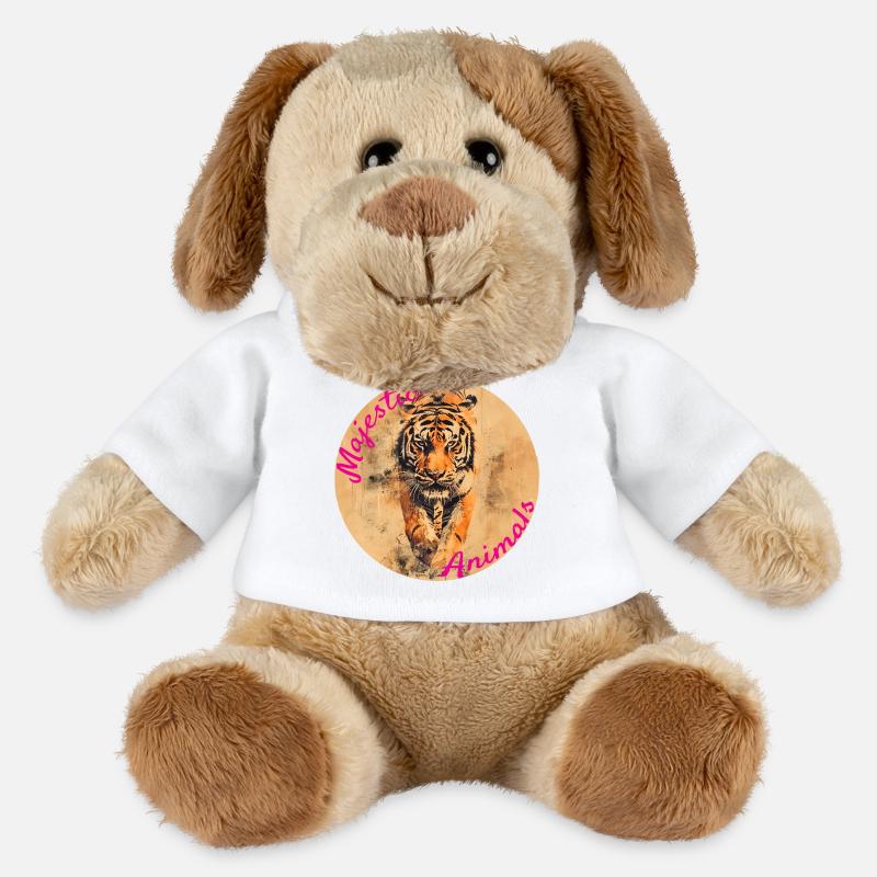 Majestic Animals: Pirschender Tiger - MiniFeet® Hund Helge - Weiß