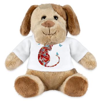 Chat avec Papillon E 251 - Chien en peluche Helge MiniFeet® - blanc - Devant
