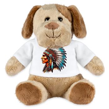 Amérindien Américain - Chien en peluche Helge MiniFeet® - blanc - Devant