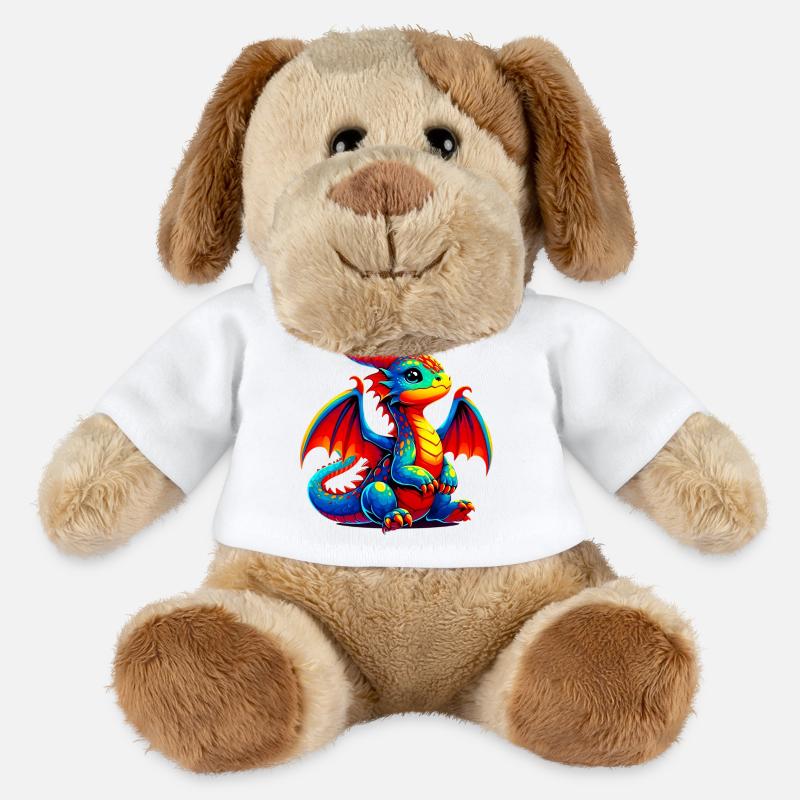 Dragon - Chien en peluche Helge MiniFeet® - blanc