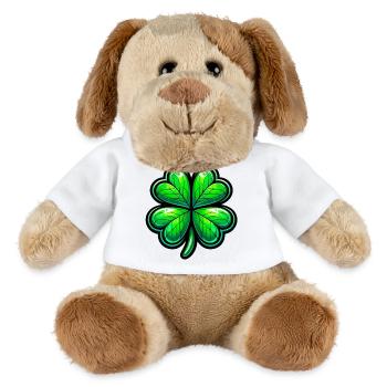 Four-leaf clover - MiniFeet® Dog Helge - white - Front