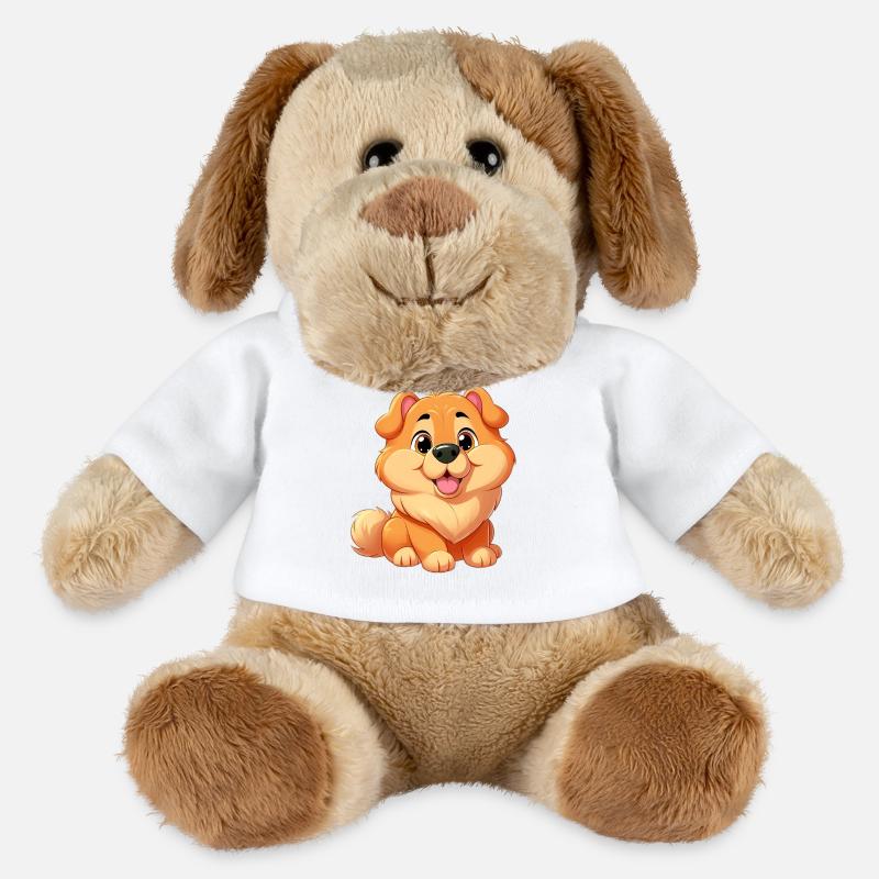 chowchow - Chien en peluche Helge MiniFeet® - blanc