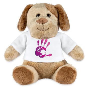 HÄNDE - LILA - MiniFeet® Hund Helge - Weiß - Vorne