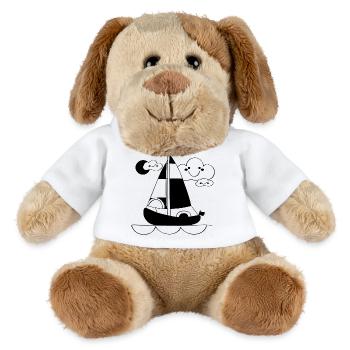 Segeln Cartoon Stil - MiniFeet® Hund Helge - Weiß - Vorne
