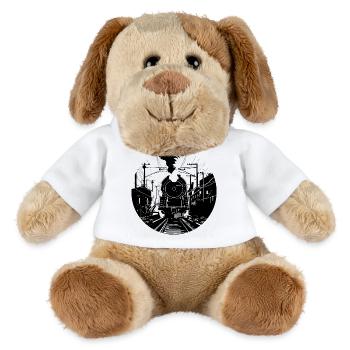 Railway Drawing - MiniFeet® Dog Helge - white - Front