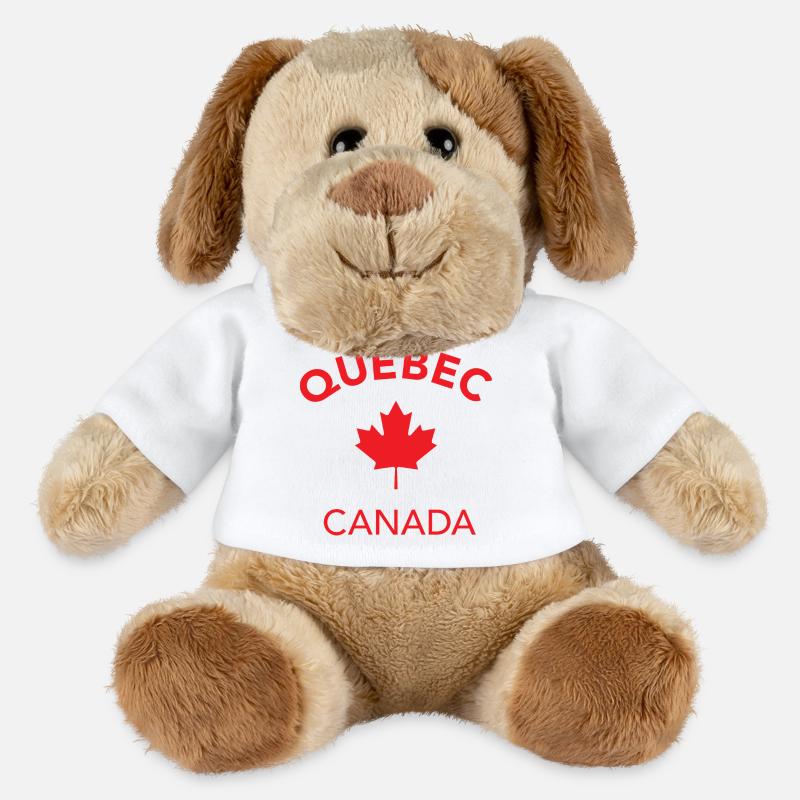 QUÉBEC CANADA - Chien en peluche Helge MiniFeet® - blanc