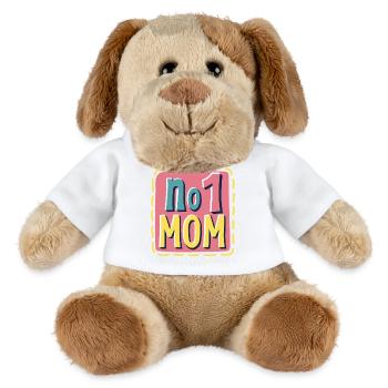 Nummer 1 Mama – Bunt & Liebevoll Muttertag - MiniFeet® Hund Helge - Weiß - Vorne