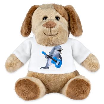 Dauphin avec guitare – le groove de la mer rencontre le rock - Chien en peluche Helge MiniFeet® - blanc - Devant