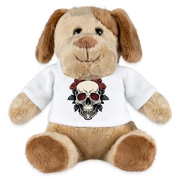 Stylish Skull with Roses and Navy - MiniFeet® Dog Helge - white - Front