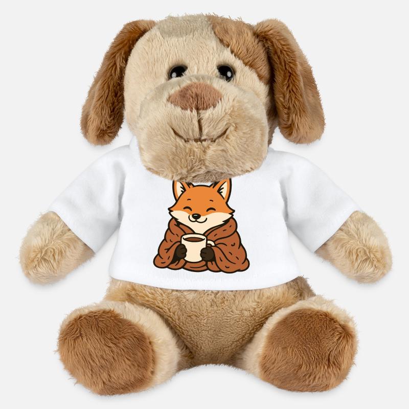 Kuschelfuchs mit Becher - MiniFeet® Hund Helge - Weiß