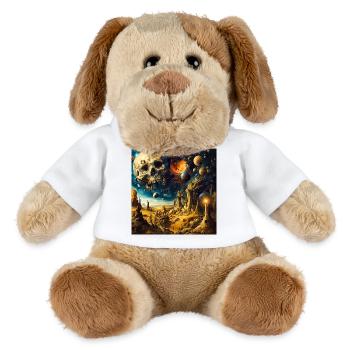 Kosmische Skelettlandschaft - MiniFeet® Hund Helge - Weiß - Vorne