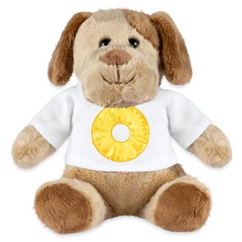 Ananasscheibe im tropischen Illustrationsstil - MiniFeet® Hund Helge - Weiß - Vorne