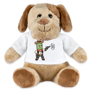 Cowboy Cactus in Western Cartoon - MiniFeet® Dog Helge - white - Front