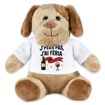 J'peux pas j'ai féria  - Chien en peluche Helge MiniFeet® - blanc - Devant