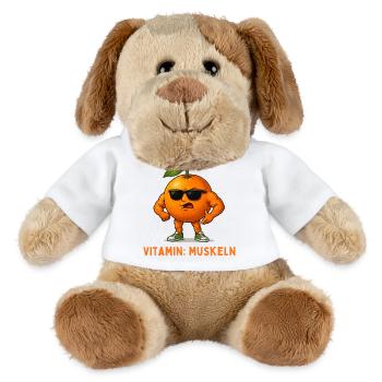 Vitamin Muscles Orange Mascot - MiniFeet® Dog Helge - white - Front