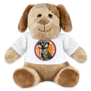 Suricate avec des lunettes de soleil rétro - Chien en peluche Helge MiniFeet® - blanc - Devant
