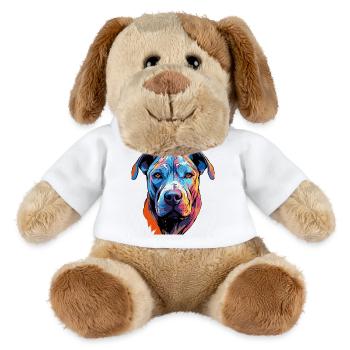Pop Art de bandes dessinées pour chiens - Chien en peluche Helge MiniFeet® - blanc - Devant