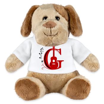 Initiale c mit  Gitarre  - MiniFeet® Hund Helge - Weiß - Vorne