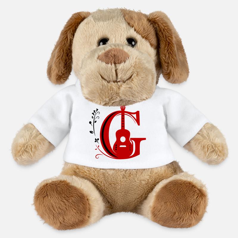 Initial c with guitar - MiniFeet® Dog Helge - white