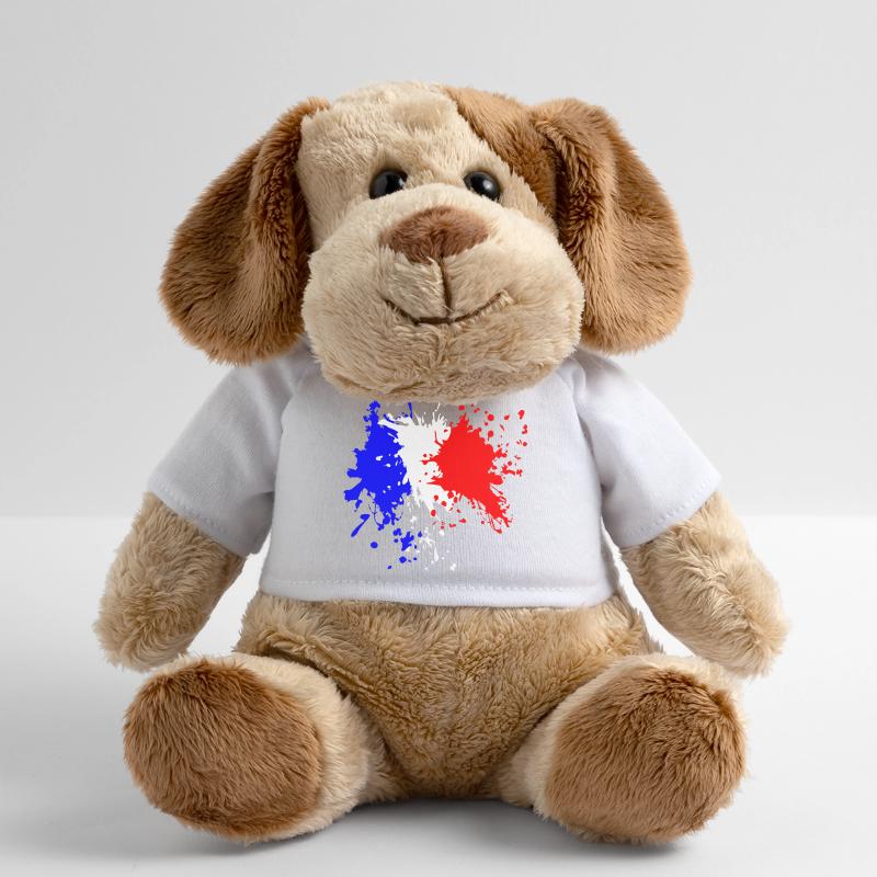 Éclaboussure du drapeau français Chien en peluche Helge MiniFeet®