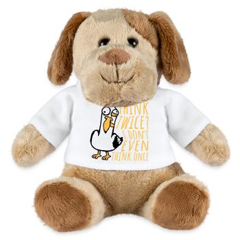 Möwe Verrückt Think Twice? I Don't Even Think Once - MiniFeet® Hund Helge - Weiß - Vorne
