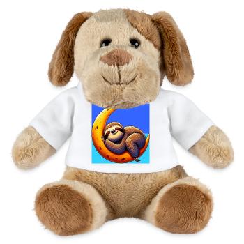 Sloth sleeps on the Moon - MiniFeet® Dog Helge - white - Front