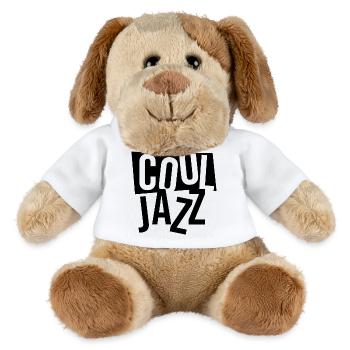 Conception du logo de la musique Cool Jazz - Chien en peluche Helge MiniFeet® - blanc - Devant