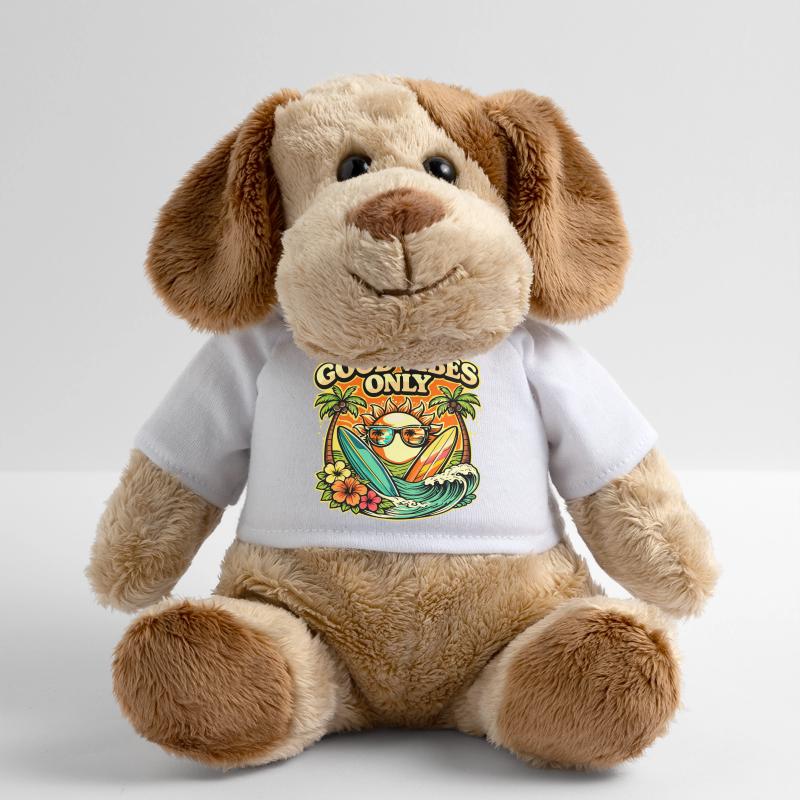 Surf Sunset Palm Trees Beach Design Chien en peluche Helge MiniFeet®