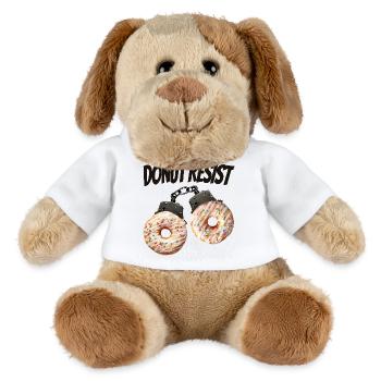 Donut Resist lustiges Donut-Shirt - MiniFeet® Hund Helge - Weiß - Vorne
